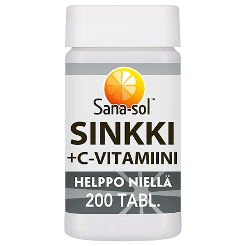 Sana-Sol Sinkki+C-vitamiini 200tabl 112g | K-Ruoka Verkkokauppa