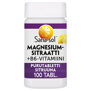 Sana-Sol Magnesium+B6 purutabletit 100tabl 170g