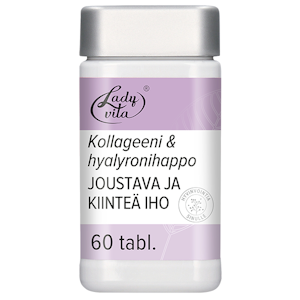 Ladyvita Kollageeni ravintolisä Kollageeni-hyaluronihappo-vitamiinitabletti 60 tabl