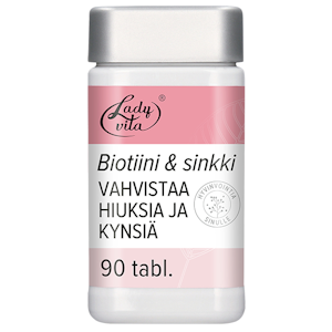 Ladyvita Hiukset & Kynnet ravintolisä 63g 90 tabl