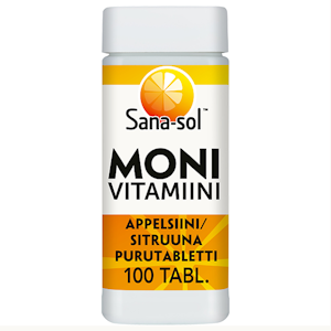 Sana-sol monivitamiini 100tabl 107g appelsiini sitruuna