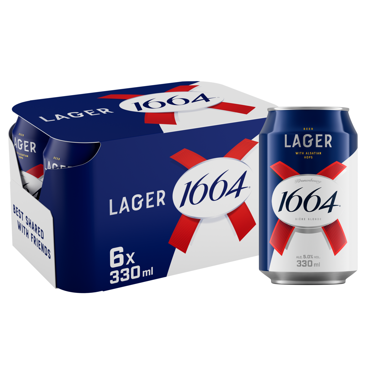 1664 Lager olut 5,0% 0,33l 6-pack