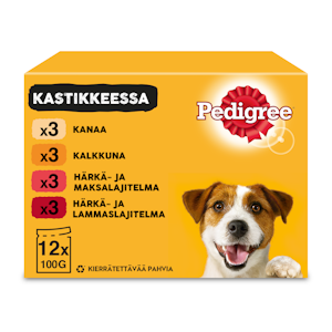 Pedigree Adult Suosikit Lajitelma kastikkeessa 12x100g