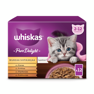 Whiskas Junior Pure Delight mureaa siipikarjaa hyytelössä 12x85g