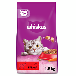 Whiskas 1+ kissan kuivaruoka 1,9kg härkä