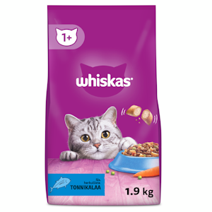 Whiskas 1+ kuivaruoka 1,9kg tonnikala