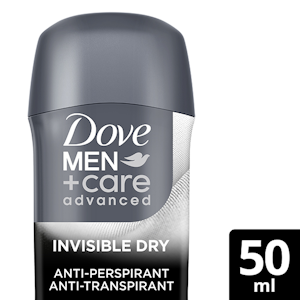 Dove Men+Care 72h Advanced Invisible Care Antiperspirantti Deodorantti Stick mukana kosteusvoide 50