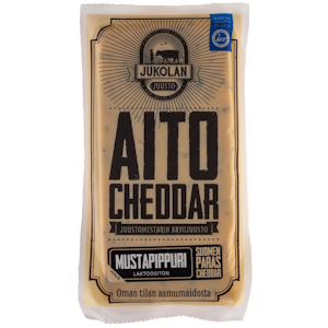 Jukolan Aito Cheddar mustapippuri 160g