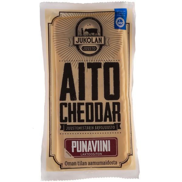 Jukolan Aito cheddar punaviini 160g