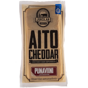 Jukolan Aito cheddar punaviini 160g