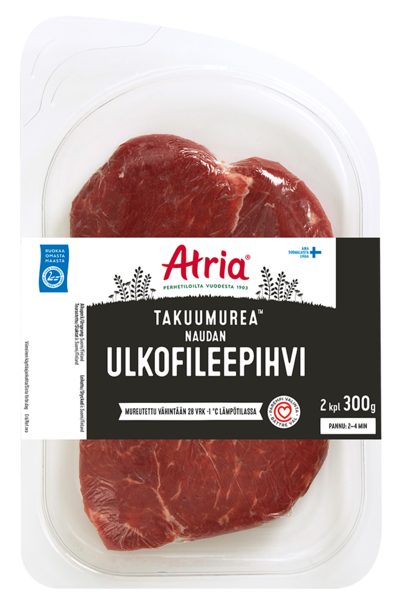 Atria Takuumurea Naturell Naudan Ulkofileepihvi 300g