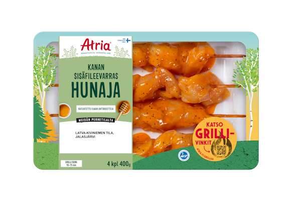 Atria broilerin sisäfileevarras 400g hunajamarinoitu