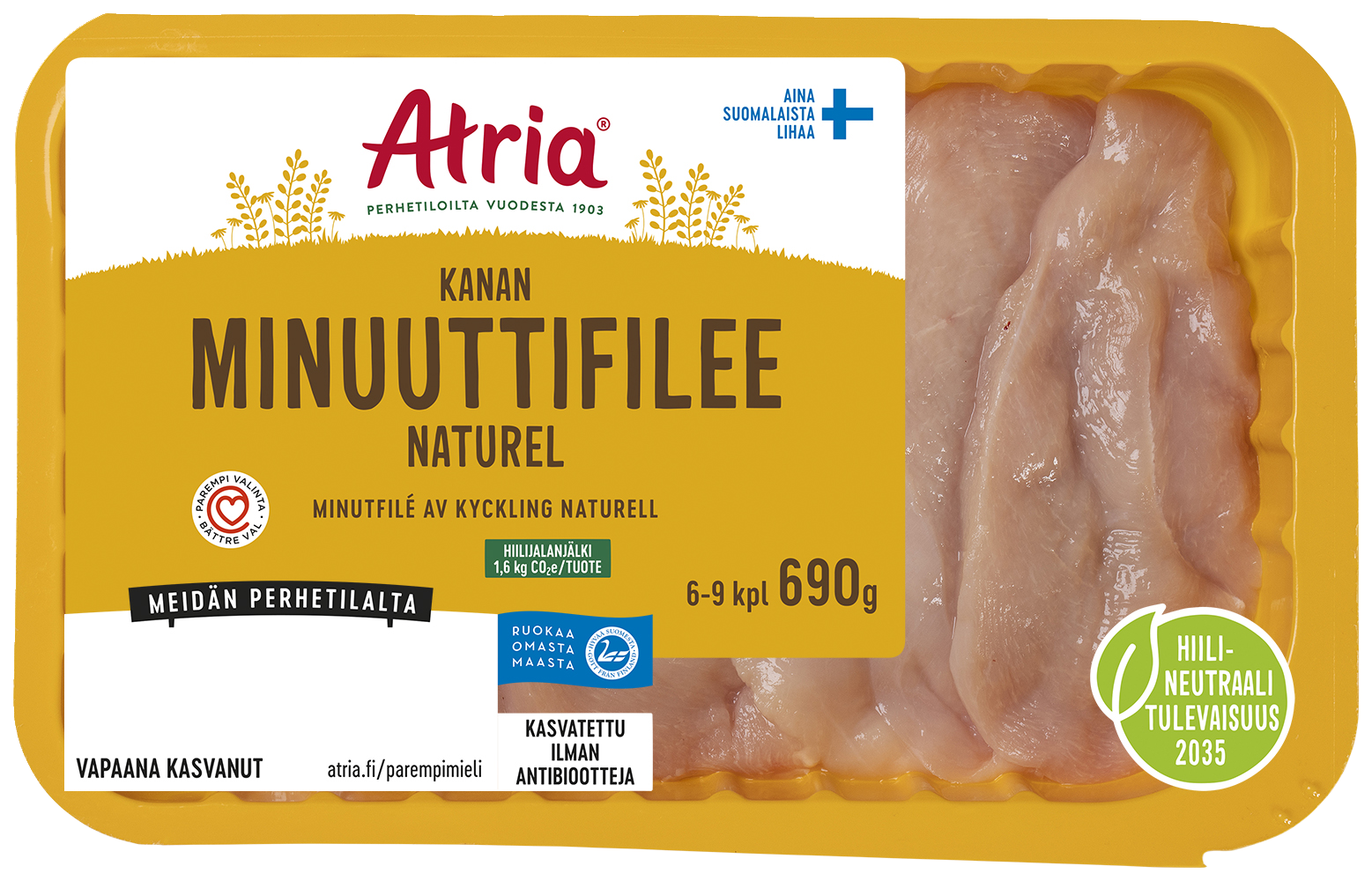 Atria Kanan Minuuttifilee Naturel 690g