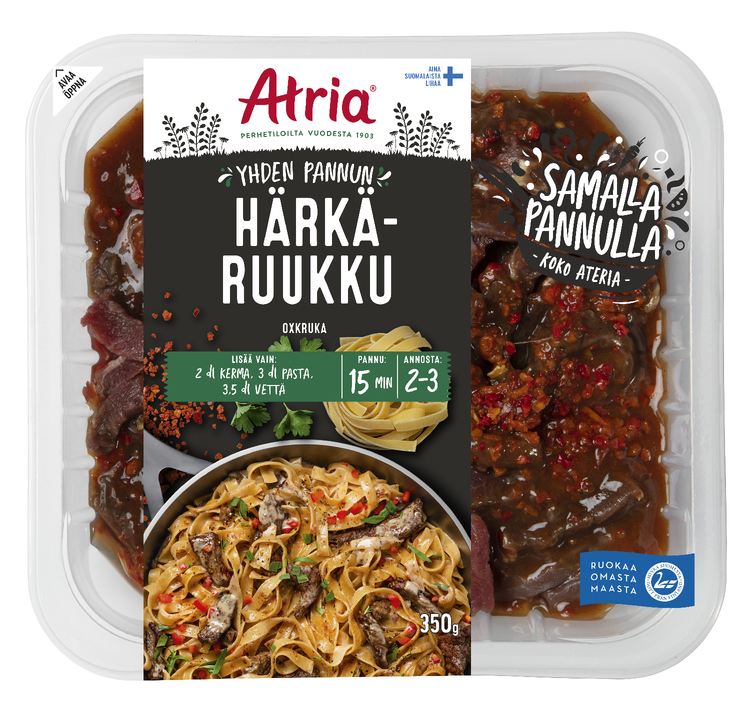 Atria Yhden Pannun Härkäruukku 350 g