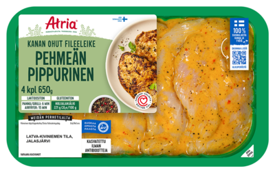 Atria kanan ohut fileeleike pehmeän pippurinen 650g