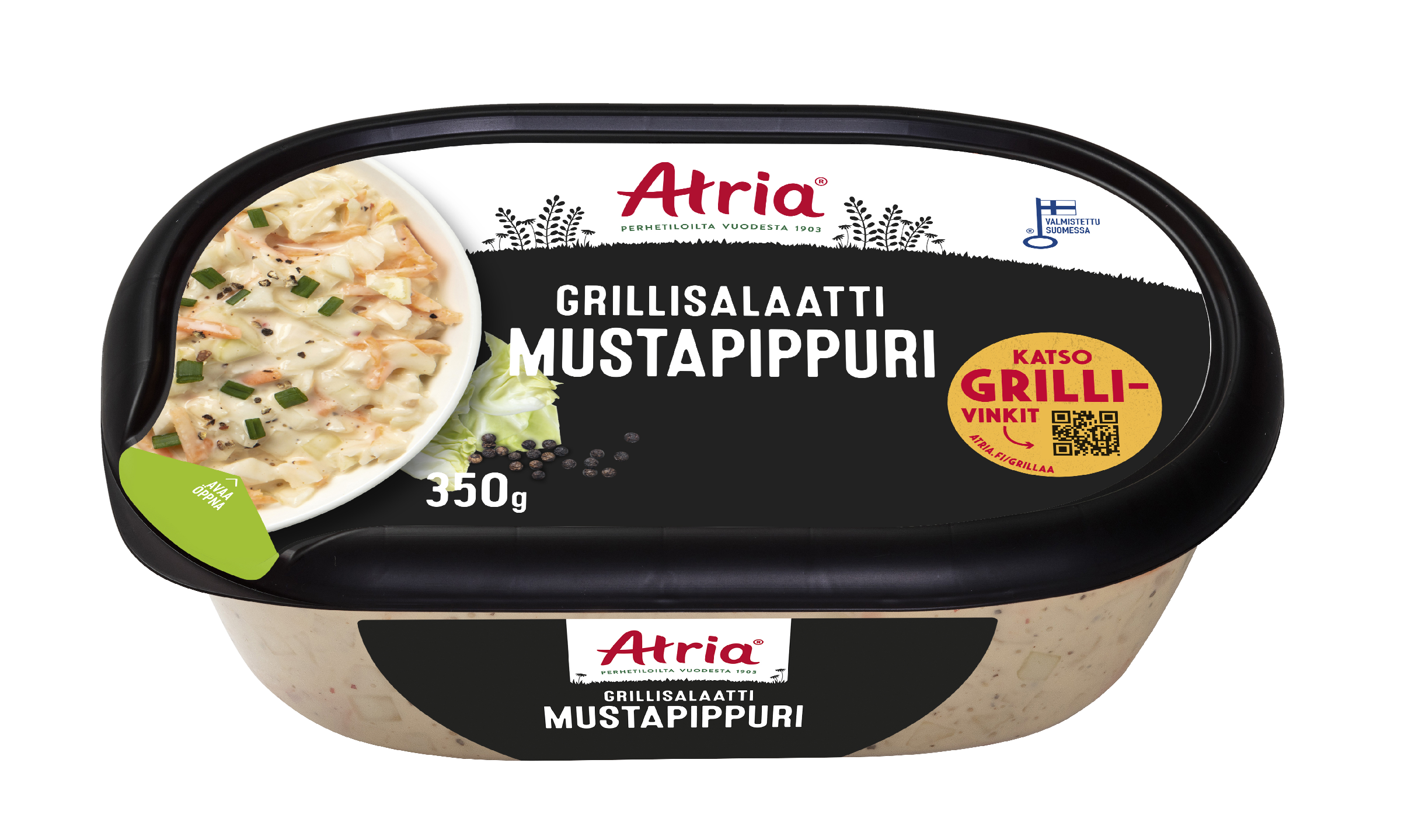 Atria mustapippuri grillisalaatti 350g