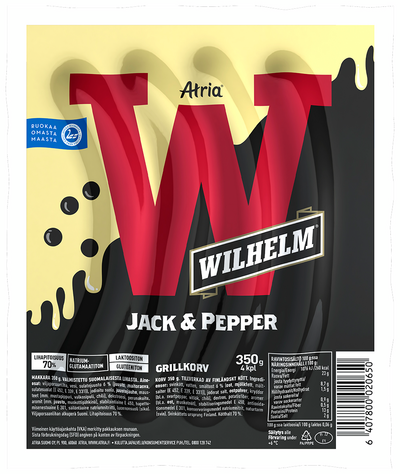 Atria Wilhelm Jack&Pepper Grillimakkara 350g