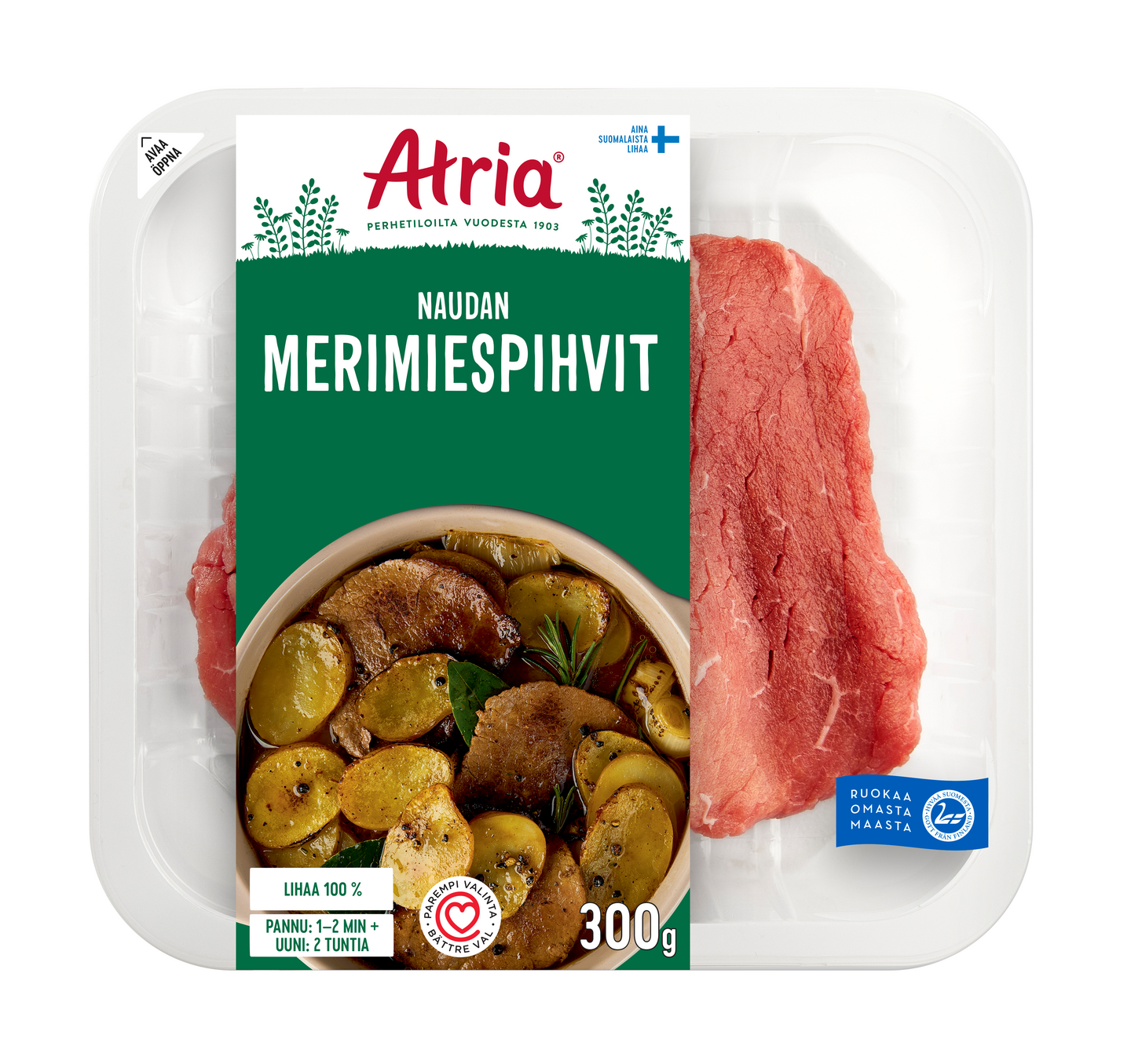 Atria Naudan merimiespihvit 300 g