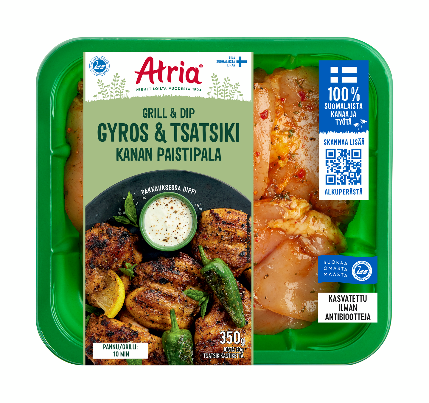Atria Grill & Dip Kanan paistipala Gyros & Tsatsiki 350g
