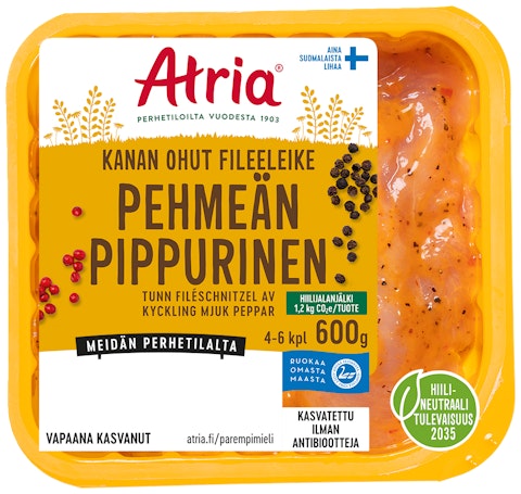 Atria Kanan Ohut Fileeleike Pehmeän Pippurinen 600g | K-Ruoka Verkkokauppa