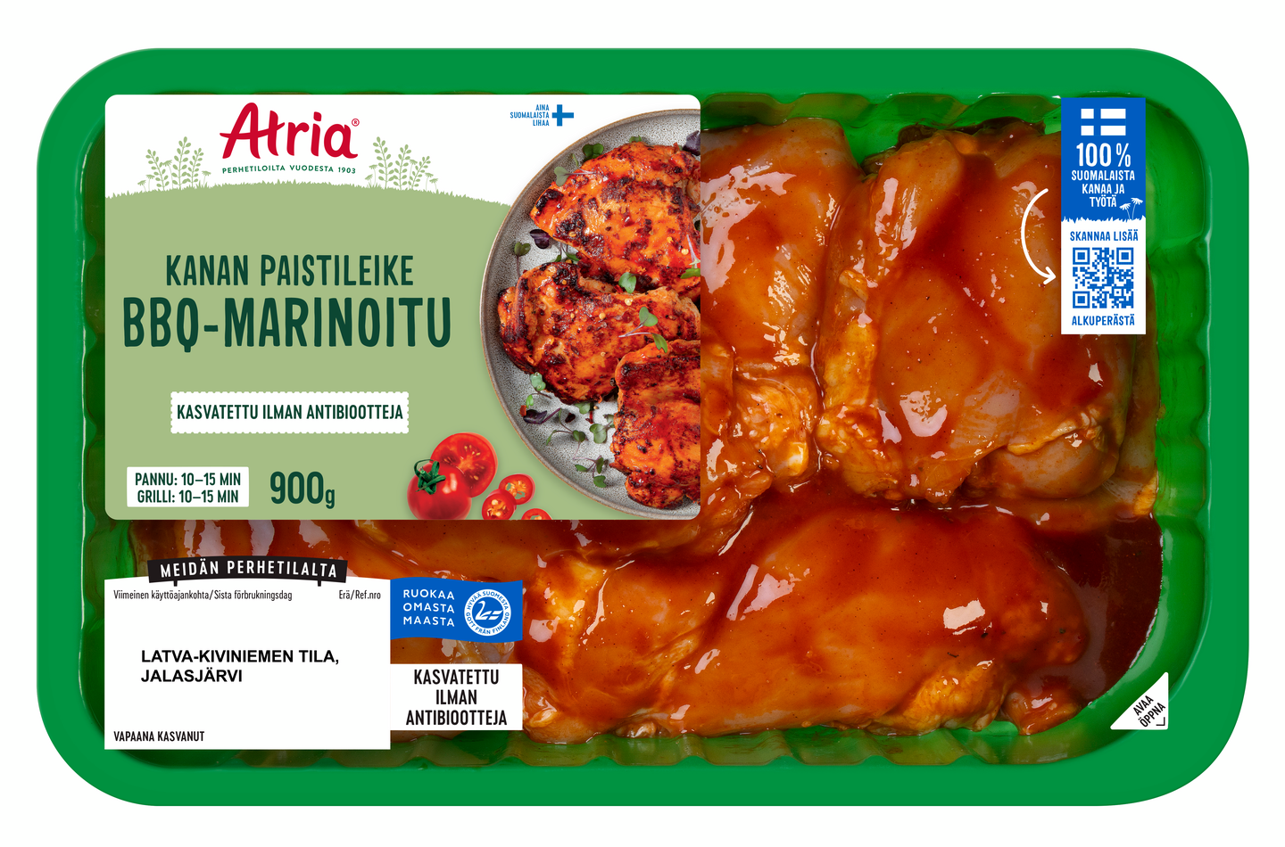 Atria kanan paistileike BBQ-marinoitu 900 g