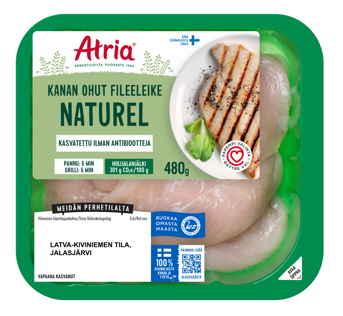 Atria Kanan Ohut Fileeleike Naturel 480g