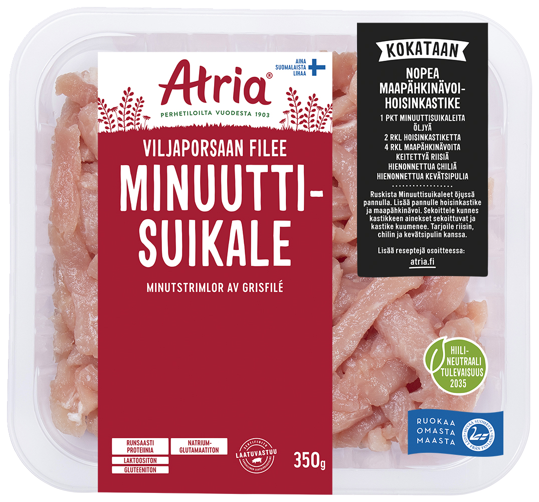 Atria viljaporsaan filee minuuttisuikale 350g