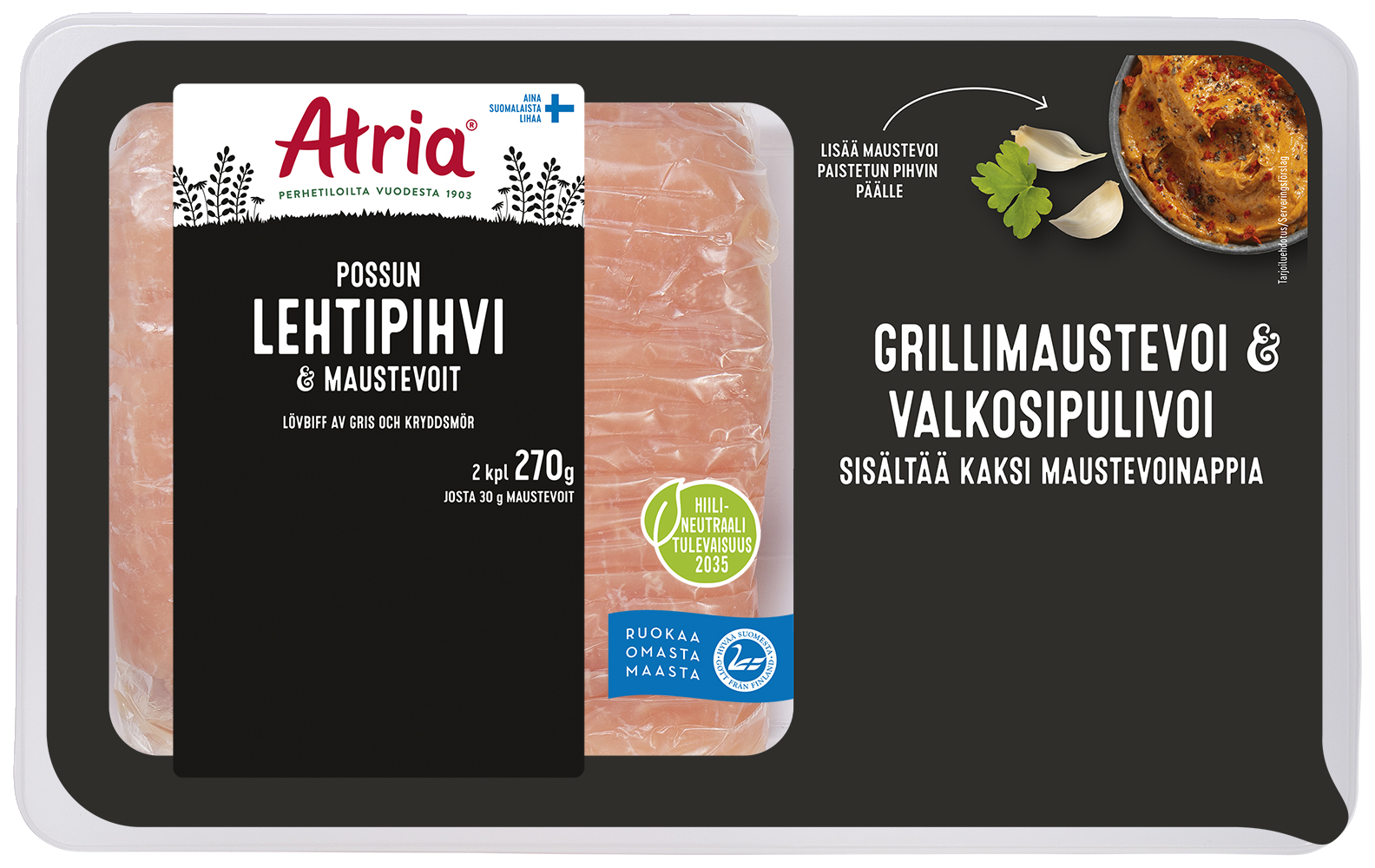 Atria Possun Lehtipihvi ja maustevoit 2kpl 270g