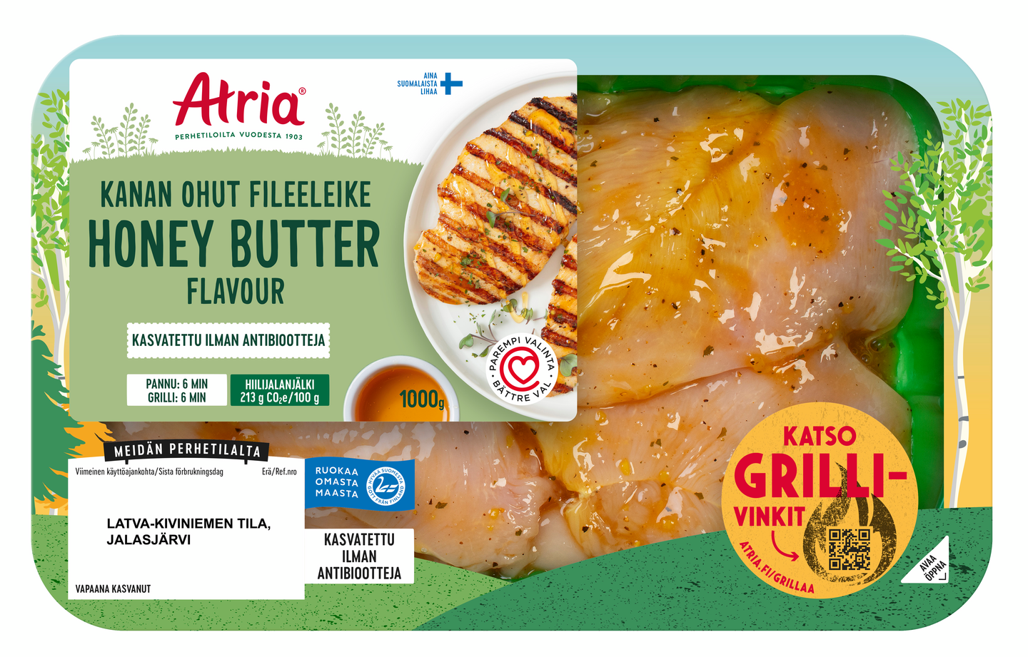 Atria Kanan Ohut Fileeleike Honey Butter 1000g