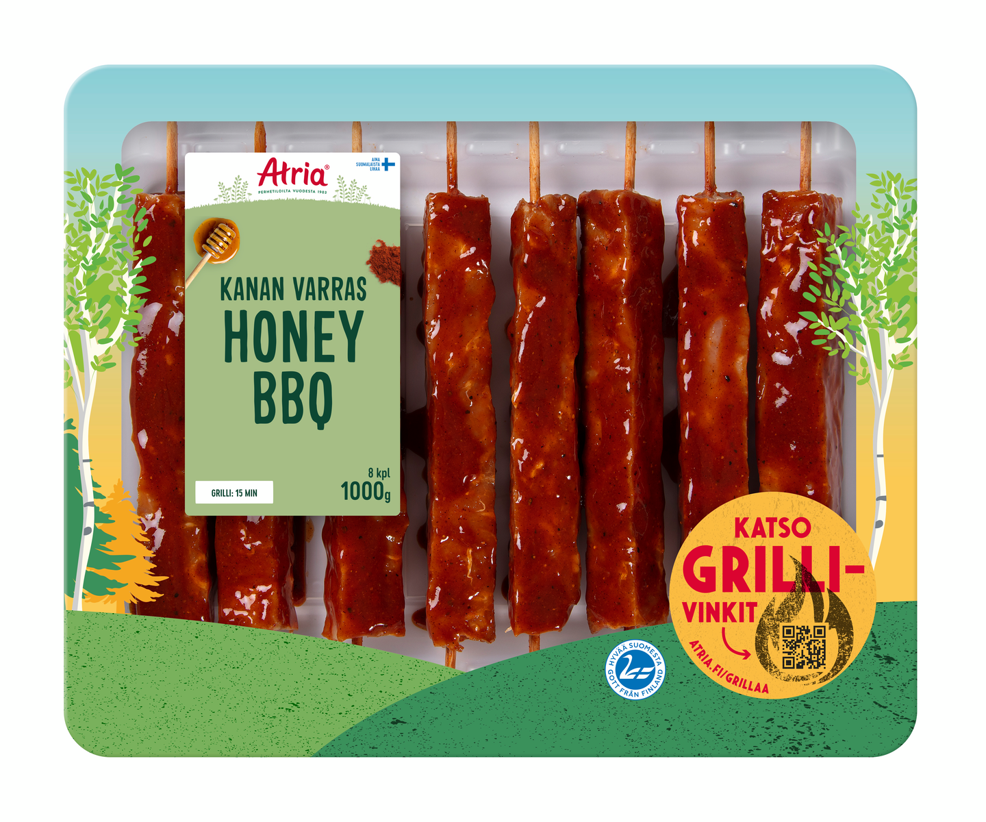 Atria 1000g Honey BBQ Kanan varras