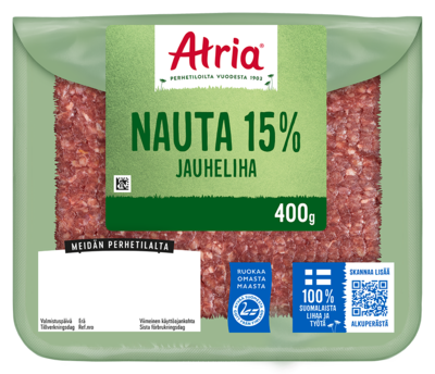 Atria Perhetilan nauta jauheliha 15% 400g