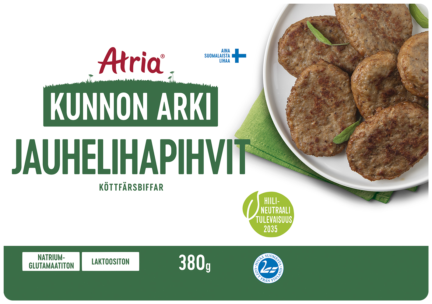 Atria Kunnon Arki jauhelihapihvi 380g
