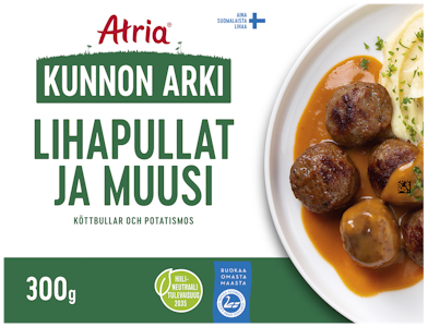 Atria Kunnon arki lihapullat ja muusi 300g