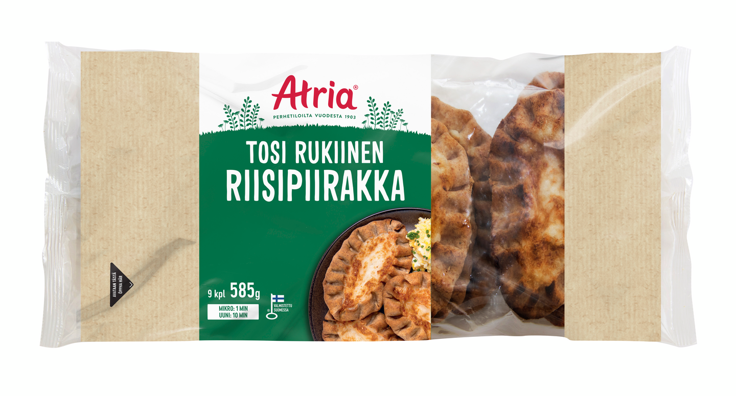 Atria tosi rukiinen riisipiirakka 9kpl 585g
