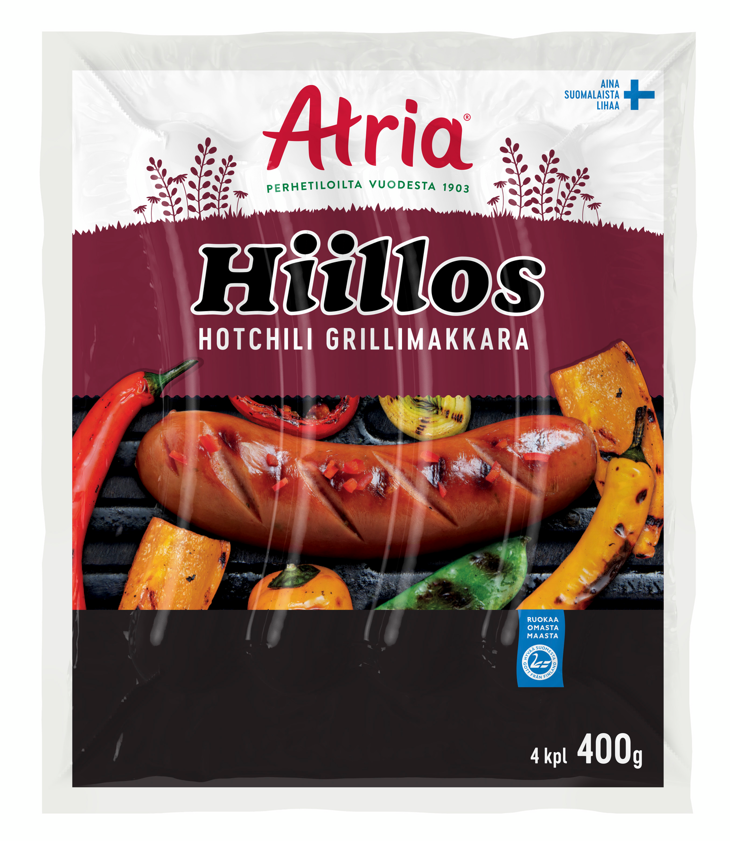 Atria Hiillos Hotchili Grillimakkara 400g