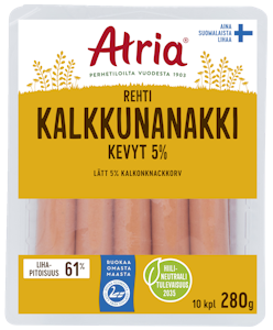 Atria rehti kalkkunanakki kevyt 5% 280g