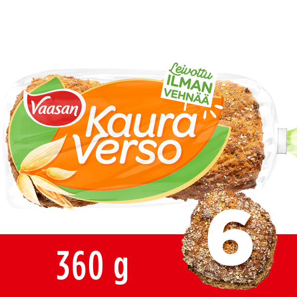 Vaasan kauraverso idätetty leipä 360g