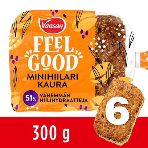 Vaasan Feel Good Minihiilari kaura 6kpl/300g