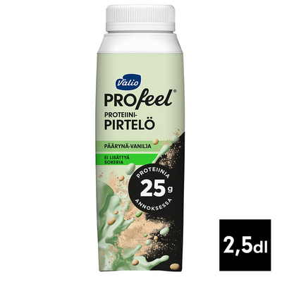 Valio Profeel protpirtelö 2,5dl päärynä-vanilja laktoositon