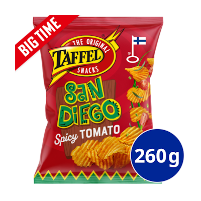 Taffel San Diego spicy tomato maustettu sipsi 260g