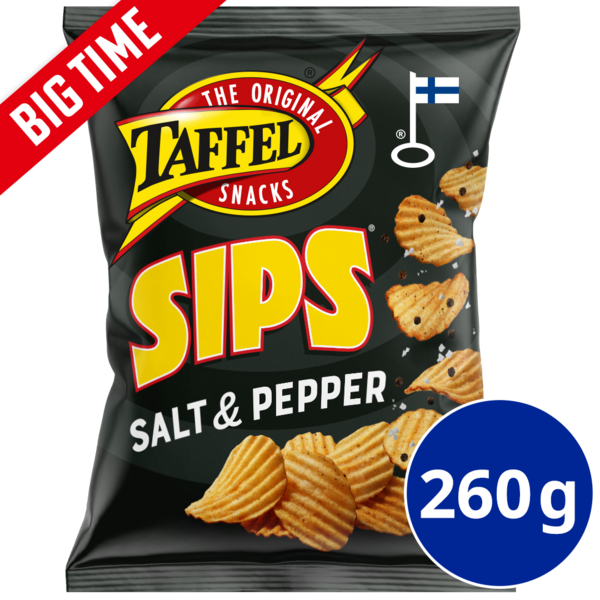 Taffel Sips salt & pepper maustettu sipsi 260g