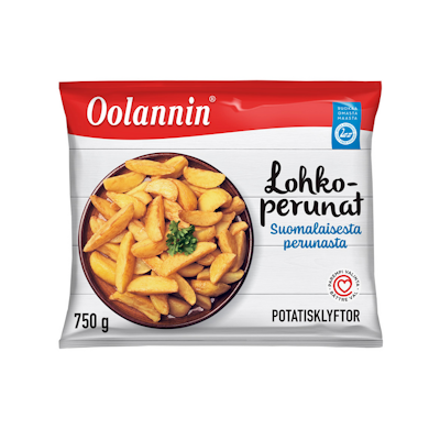 Oolannin kuoreton lohkoperuna 750g pakaste