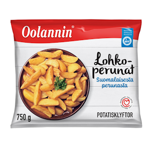 Oolannin kuoreton lohkoperuna 750g pakaste