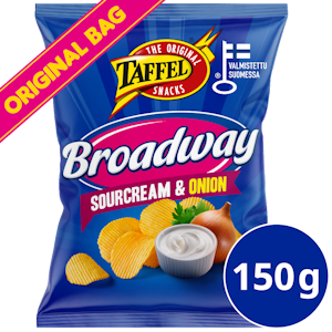 Taffel sipsi Broadway 150g sourcream&onion perunalastu