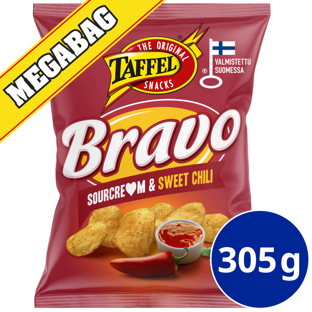 Taffel Bravo perunalastu 305g makea chili