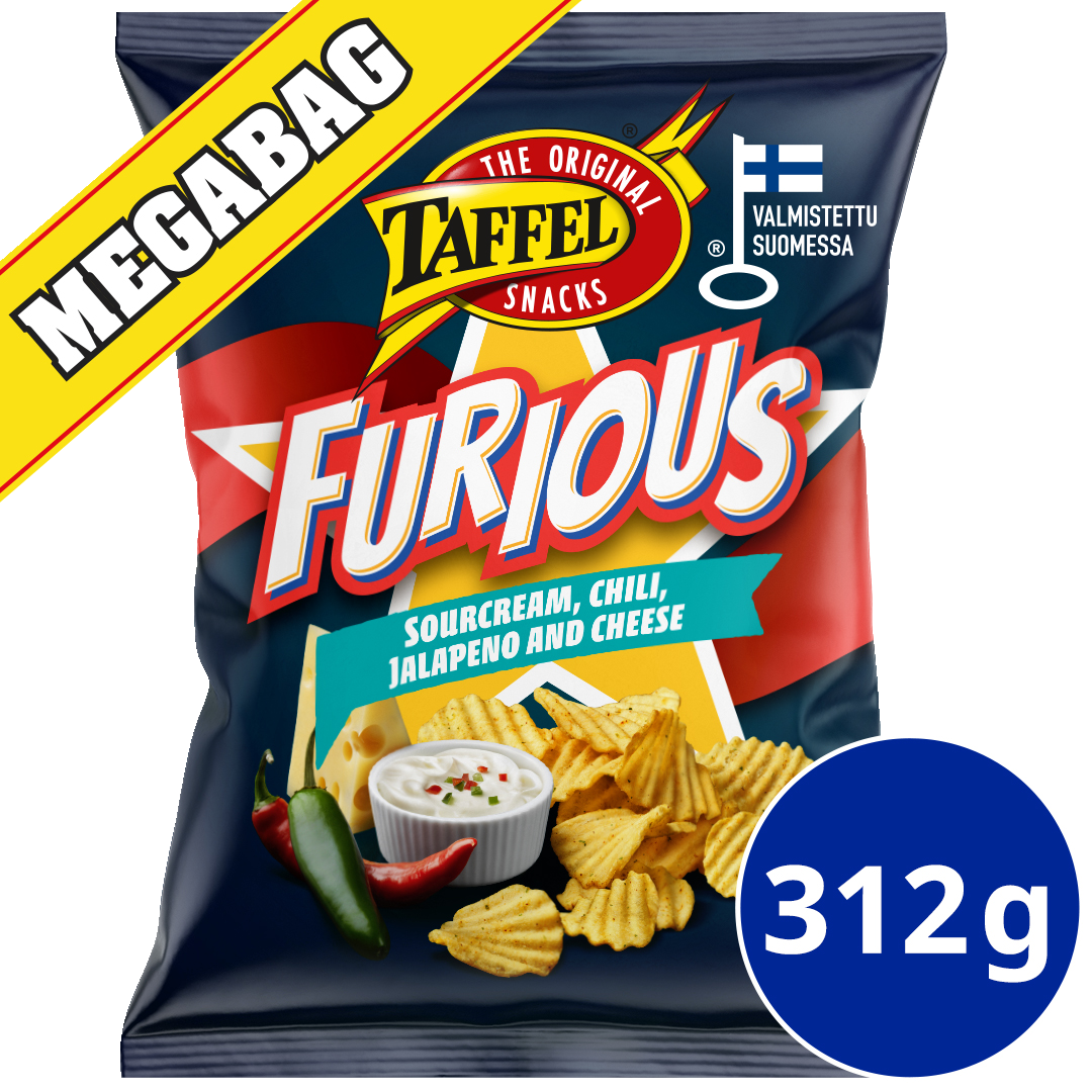 Taffel sipsi Furious perunalastu 312g