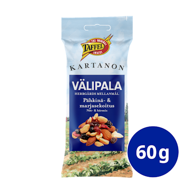 Taffel Kartanon Välipala 60g Pähkinä- & marjasekoitus