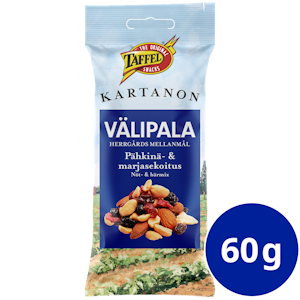 Taffel Kartanon Välipala 60g Pähkinä- & marjasekoitus