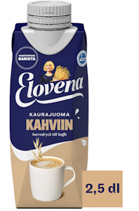 Elovena kaurajuoma kahviin 2,5dl gluteeniton UHT