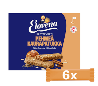 Elovena 6x30g korvapuustinmakuinen pehmeä kaurapatukka